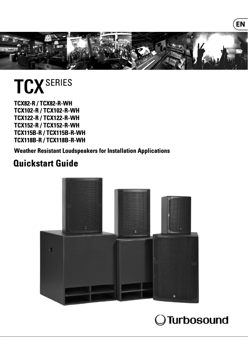 Página 1 del manual Guía de inicio rápido Turbosound TCX102-R