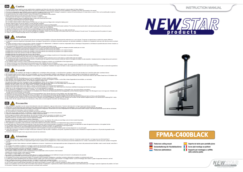 Page n°1 - Manuel utilisateur Newstar FPMA-C400