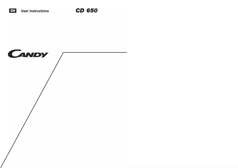 Page n°1 - Manuel utilisateur Candy LS CD 650 UK