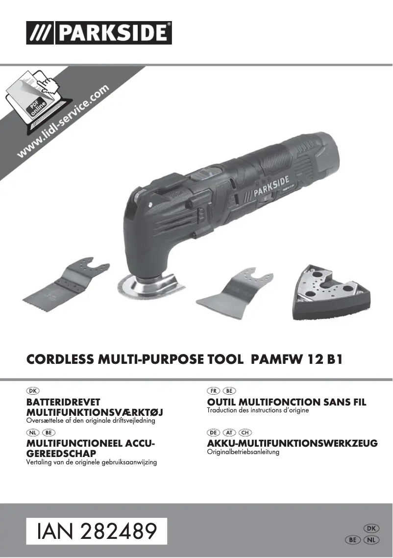 Page n°1 - Manuel utilisateur Parkside PAMFW 12 B1