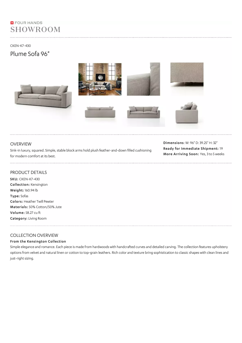 Page 1 de la notice Manuel utilisateur Four Hands CKEN-K7-430