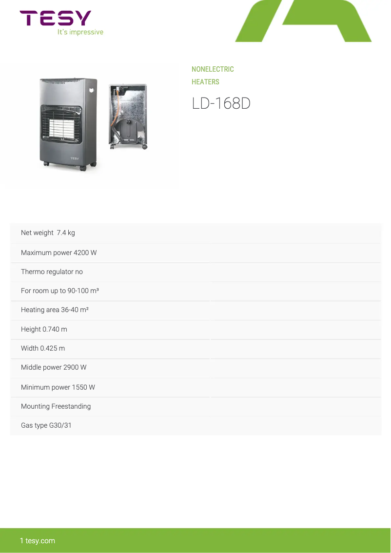 Page 1 de la notice Manuel utilisateur Tesy LD-168D