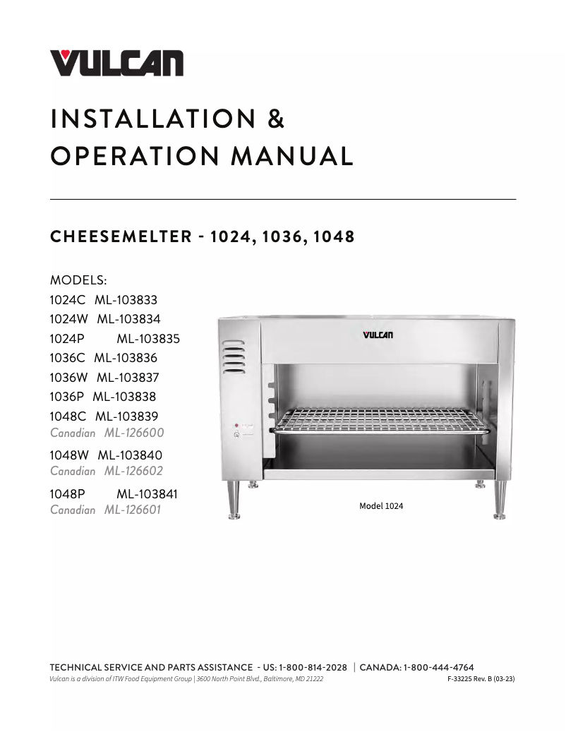 Página 1 del manual Manual de usuario Vulcan 1024C