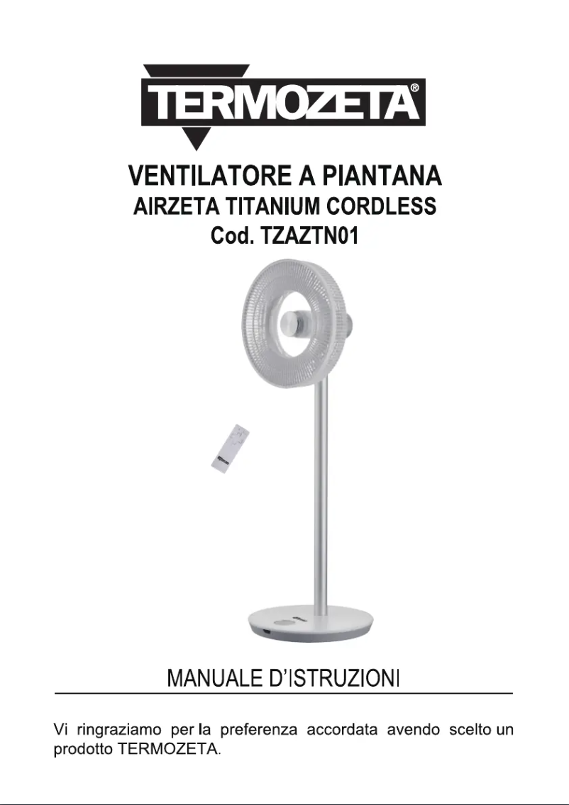 Page n°1 - Manuel utilisateur Termozeta AirZeta TZAZTN01