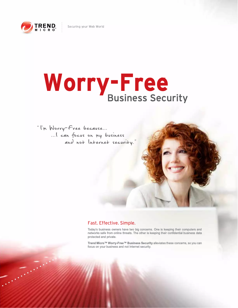 Page n°1 - Manuel utilisateur Trend Micro Worry-Free Business Security 7 Advanced, EDU, Win, RNW, 5-5u, 8m