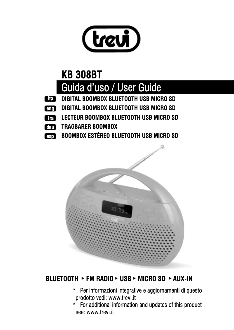 Page n°1 - Manuel utilisateur Trevi KB 308BT
