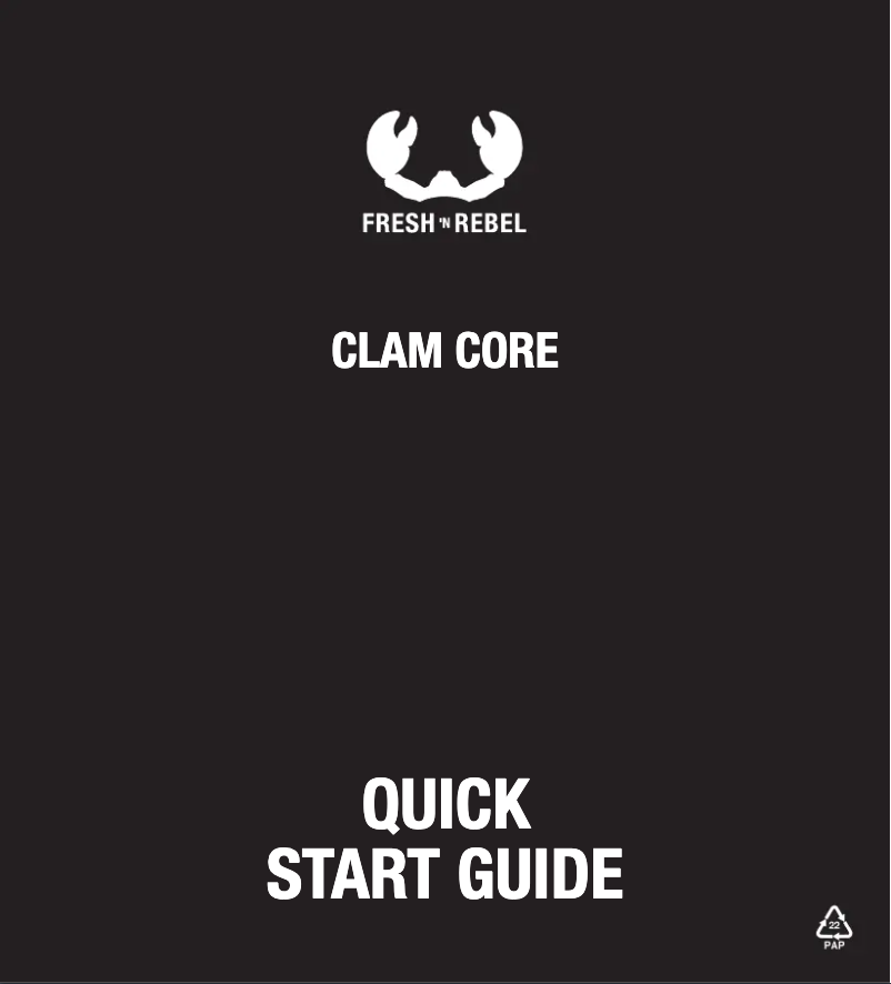 Image de la première page du manuel de l'appareil Clam Core