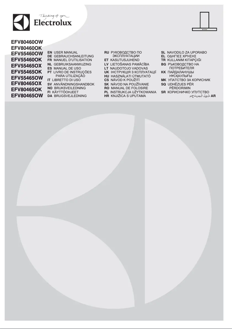 Page 1 de la notice Manuel utilisateur Electrolux EFV55465OW
