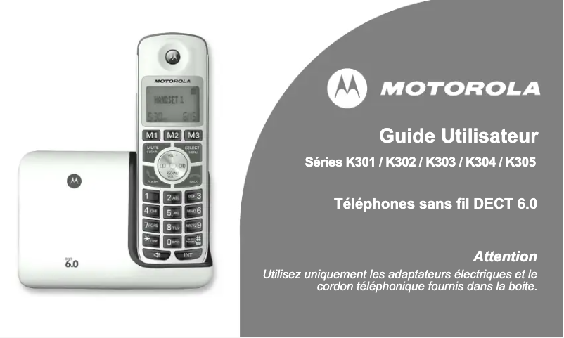 Página 1 del manual Manual de usuario Motorola K303