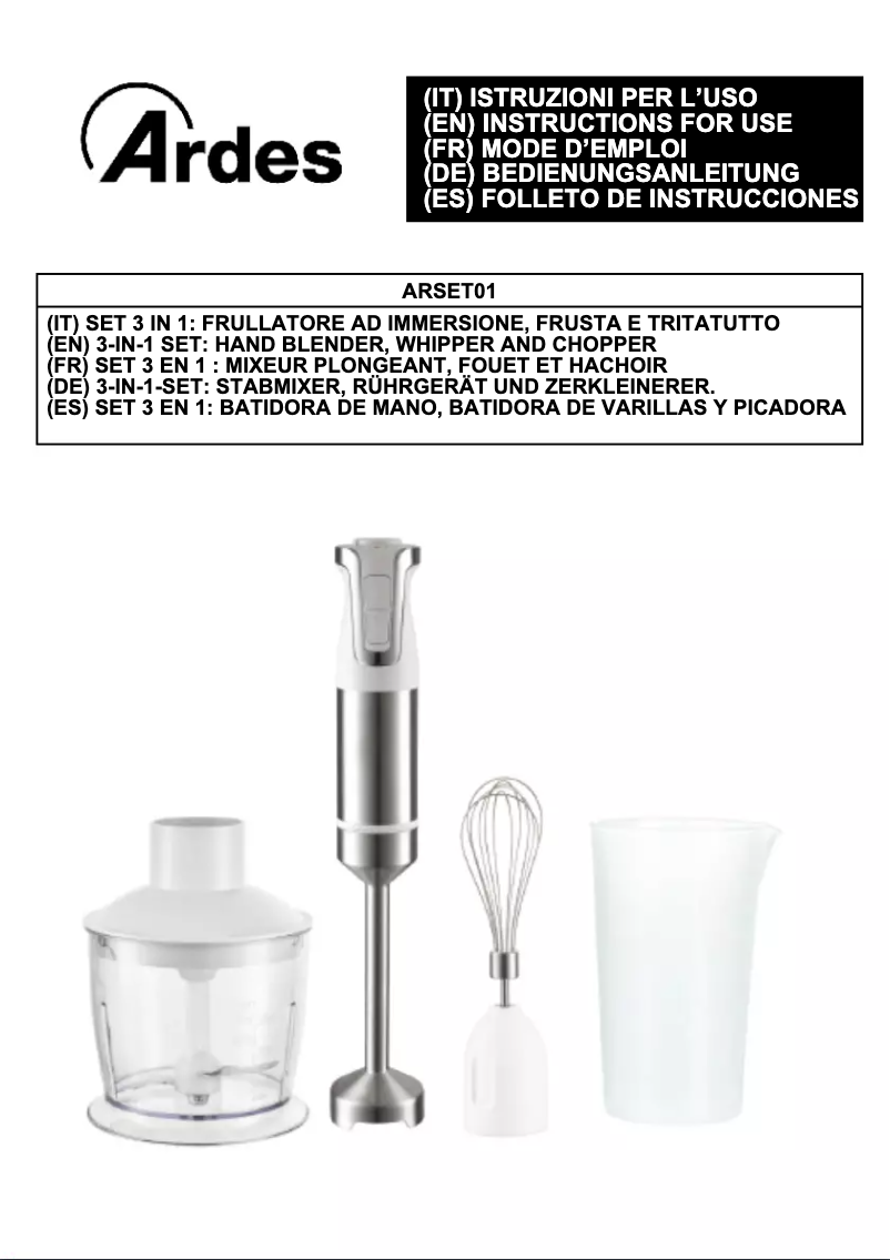 Page n°1 - Manuel utilisateur Ardes Trinity ARSET01