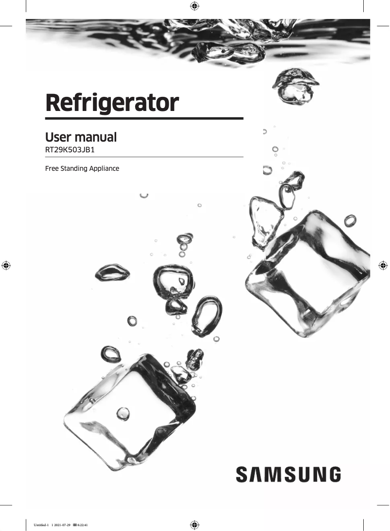 Page n°1 - Manuel utilisateur Samsung RT29K503JB1