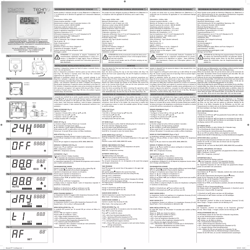 Image de la première page du manuel de l'appareil Techno DPT V 578123