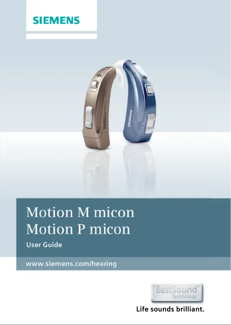 Page n°1 - Manuel utilisateur Siemens Motion P micon