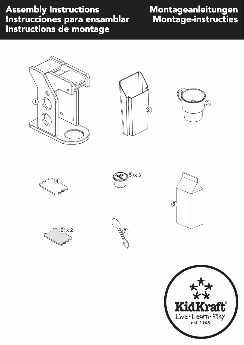 Page n°1 - Manuel utilisateur KidKraft Espresso Coffee Set
