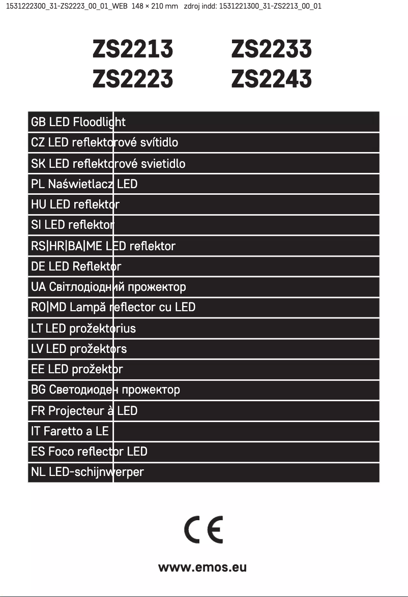 Página 1 del manual Manual de usuario Emos ZS2223