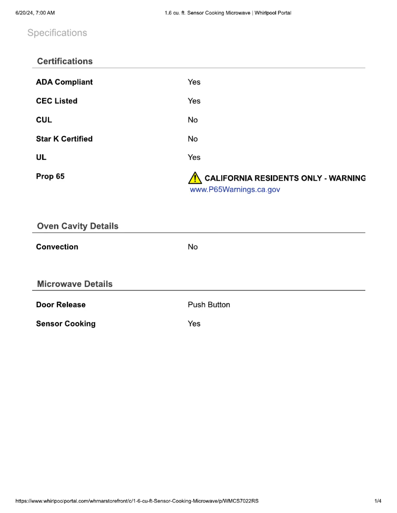 Imagen de la primera página del manual del dispositivo WMCS7022RS