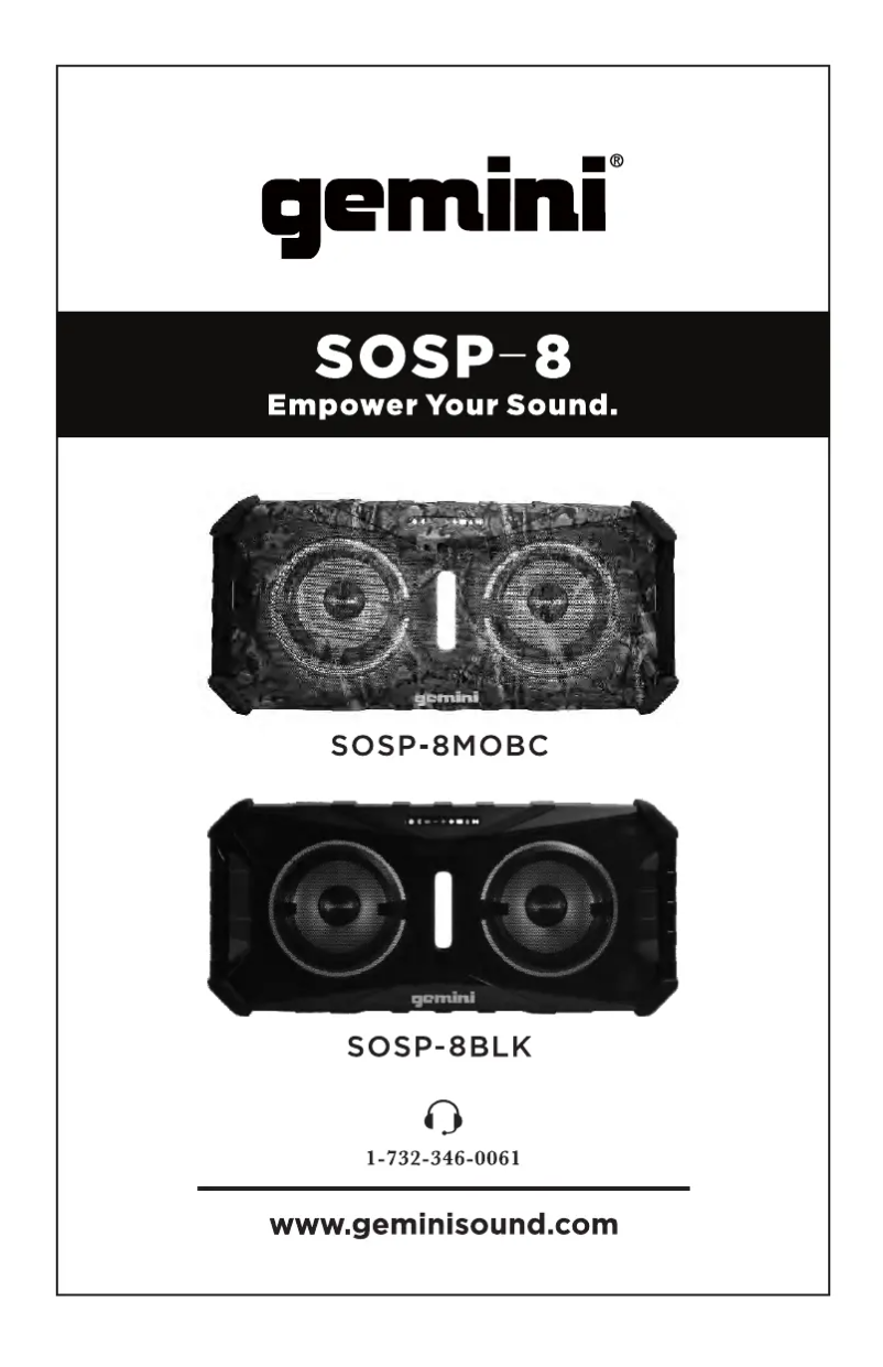 Page 1 of the manual User Manual Gemini SOSP-8MOBC