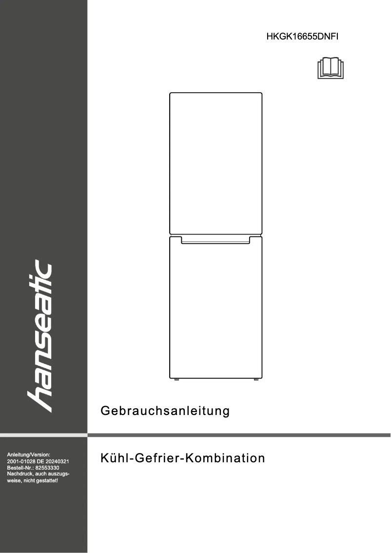 Imagen de la primera página del manual del dispositivo HKGK16655DNFI