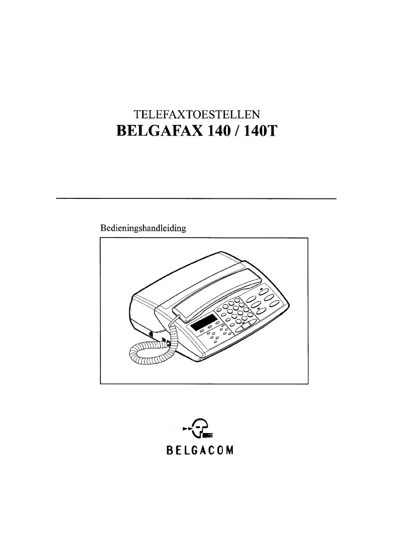 Image de la première page du manuel de l'appareil Belgafax 140 T