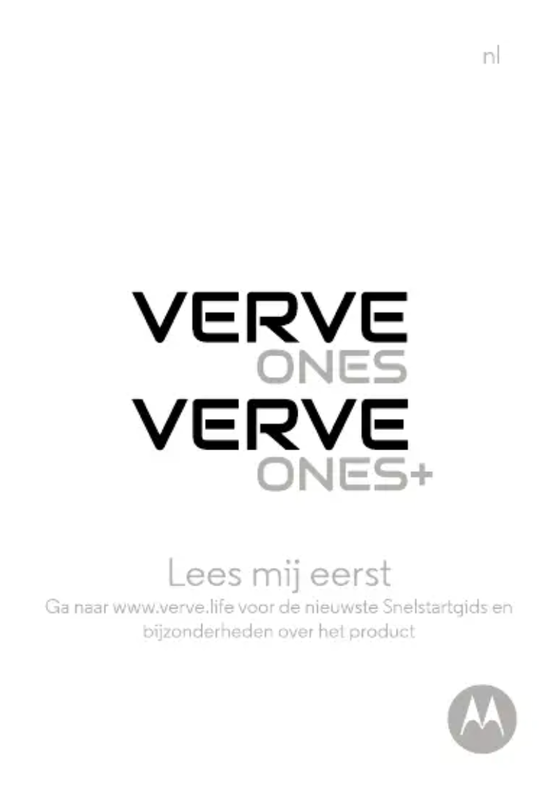 Image de la première page du manuel de l'appareil VerveOnes