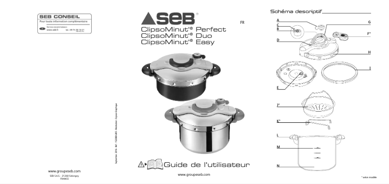 Page 1 de la notice Manuel utilisateur SEB P4605138