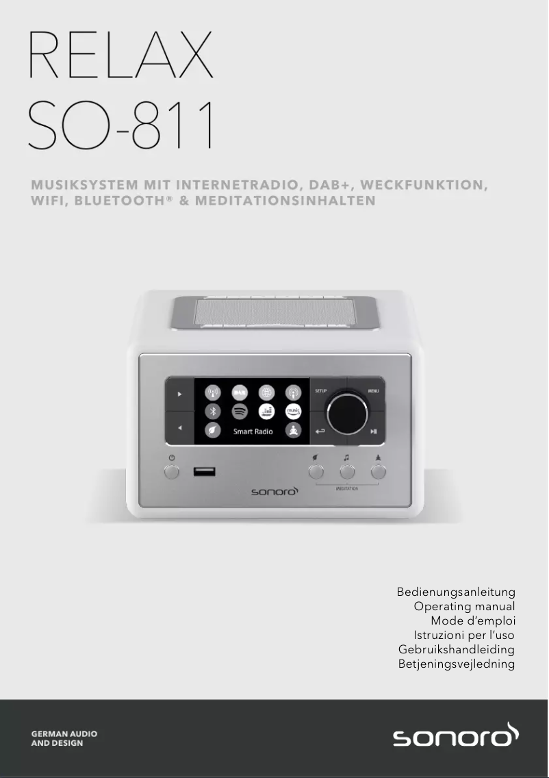 Page n°1 - Manuel utilisateur Sonoro Prestige SO-331