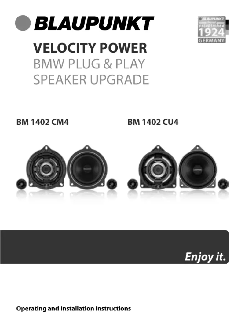 Página 1 del manual Manual de usuario Blaupunkt BM 1402 CM4