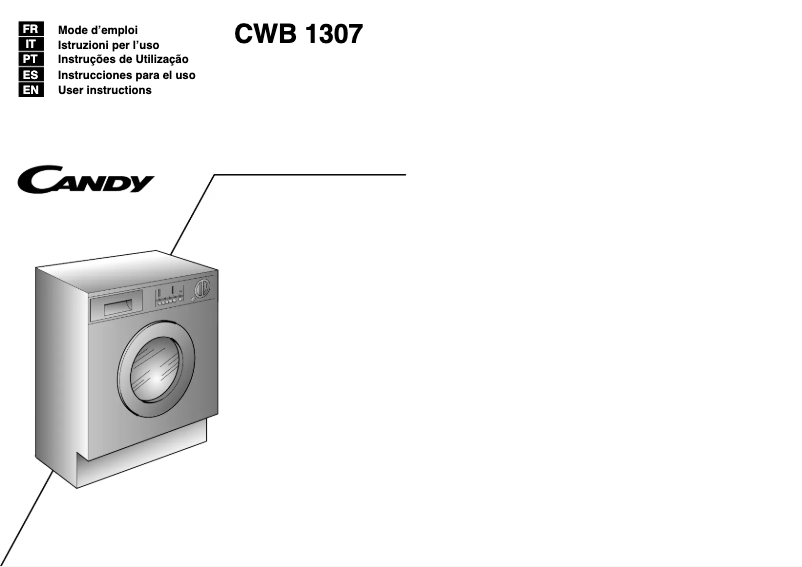 Page 1 de la notice Manuel utilisateur Candy CWB 1307/L-S