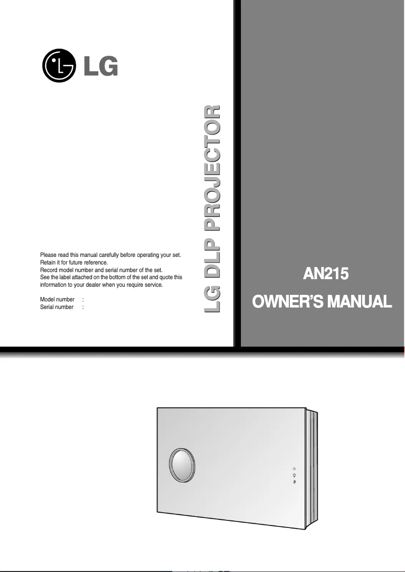 Image de la première page du manuel de l'appareil AN215-JD