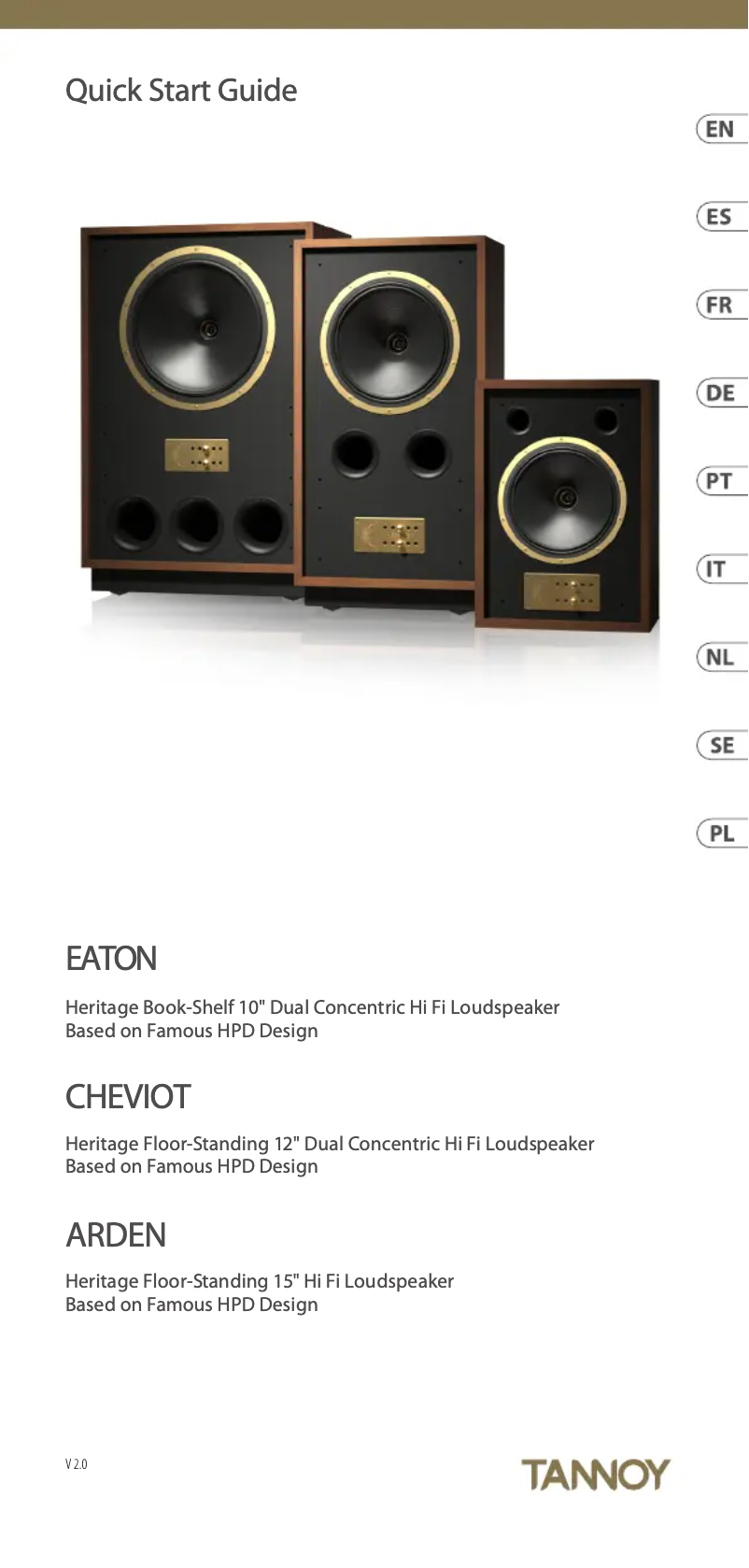 Page 1 de la notice Manuel utilisateur Tannoy EATON