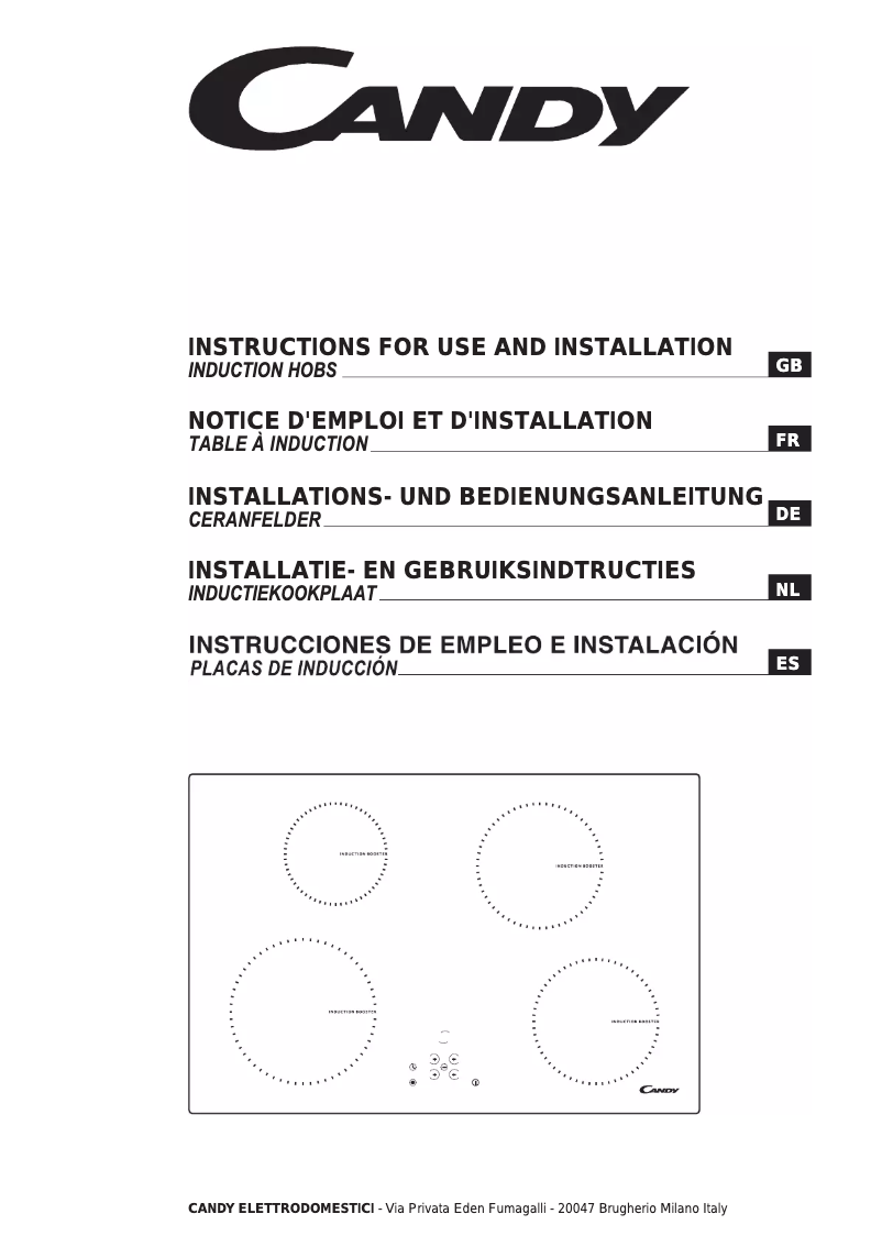 Page n°1 - Manuel utilisateur Candy PVI 740