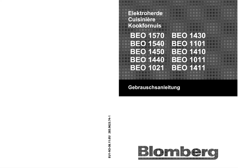 Page n°1 - Manuel utilisateur Blomberg BEO 1421X