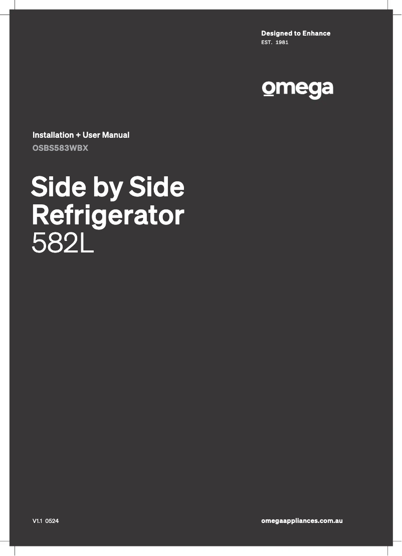 Página 1 del manual Manual de usuario Omega OSBS583WBX
