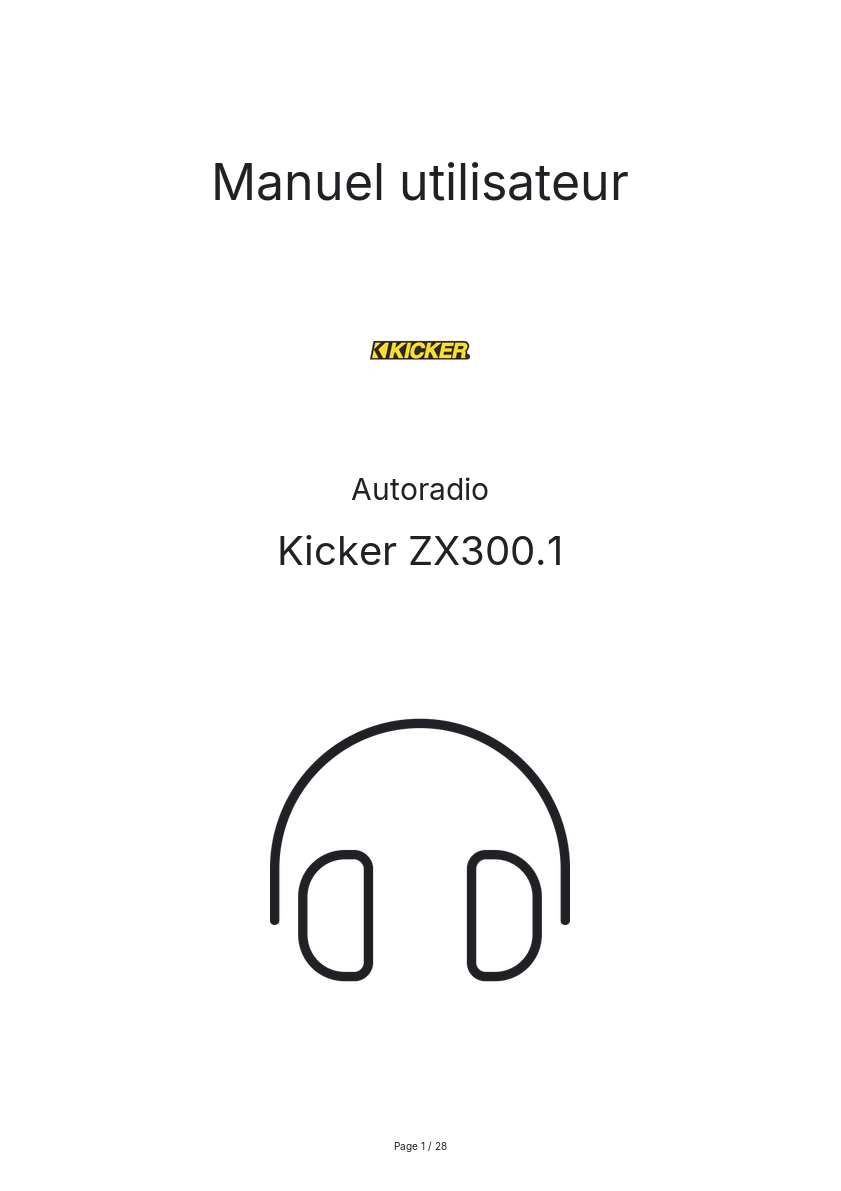 Image de la première page du manuel de l'appareil ZX300.1