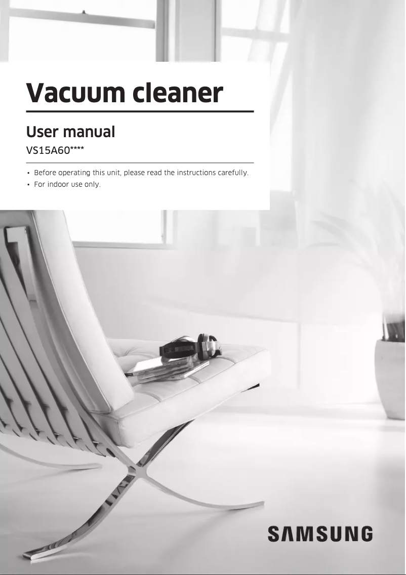 Page 1 de la notice Manuel utilisateur Samsung VS15A6031R4