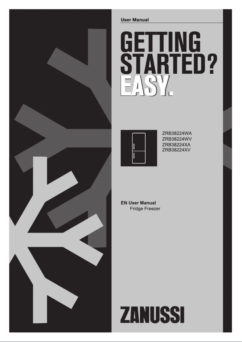 Page n°1 - Manuel utilisateur Zanussi ZRB38224WV