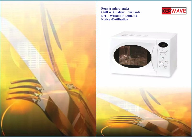 Page 1 de la notice Manuel utilisateur Kerwave WD800DSL20R-K4