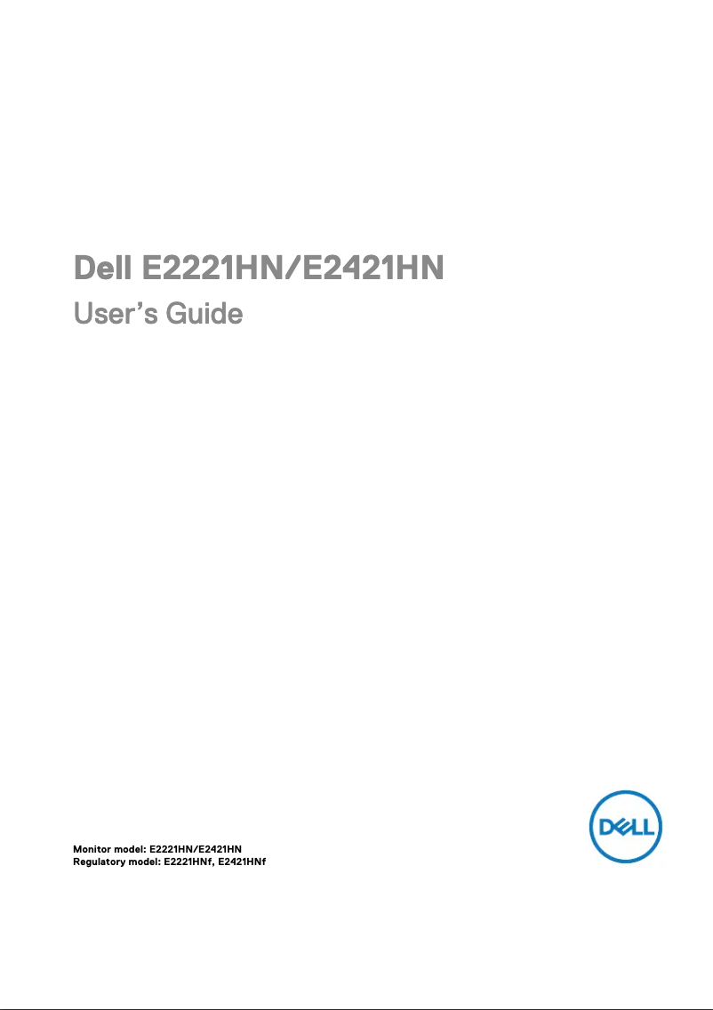 Page 1 de la notice Manuel utilisateur Dell E Series E2421HN