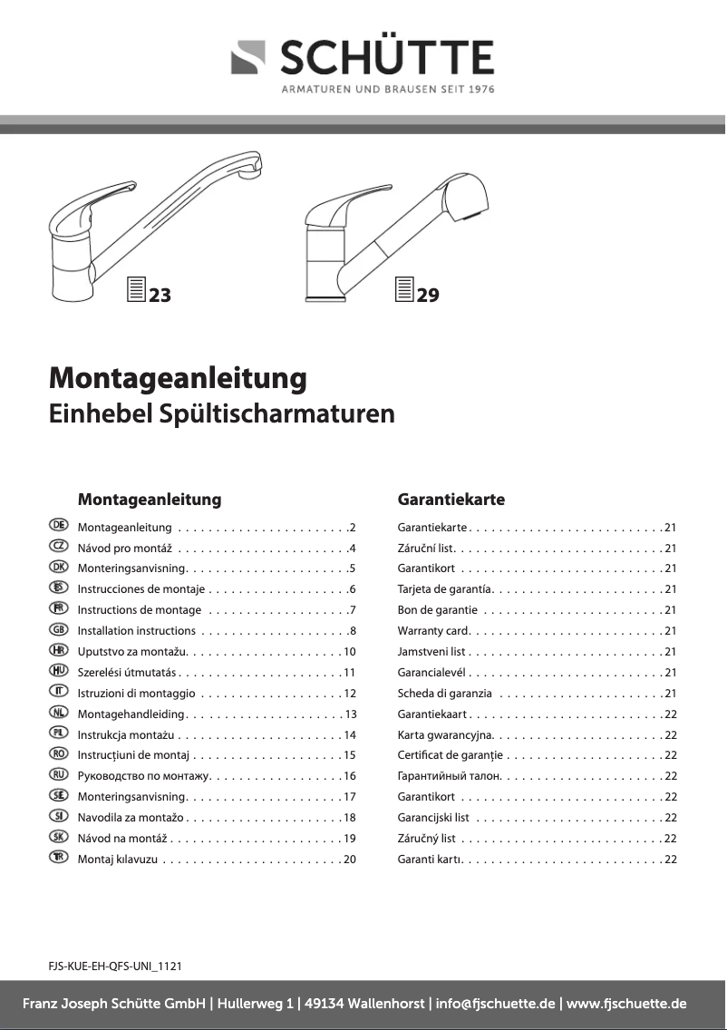 Image de la première page du manuel de l'appareil Cornwall