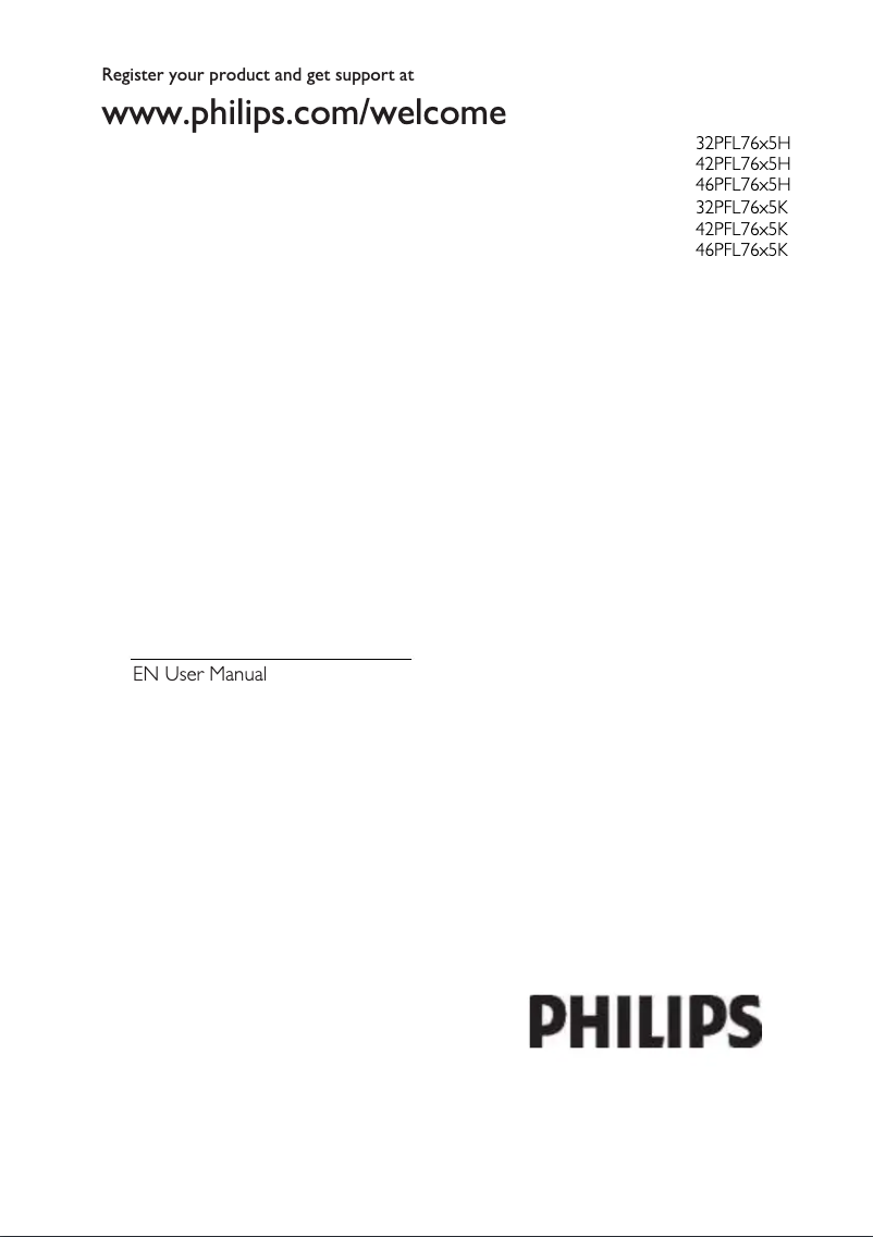 Imagen de la primera página del manual del dispositivo 46PFL7655K