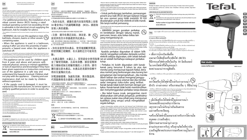 Image de la première page du manuel de l'appareil Hair Studio HV4412
