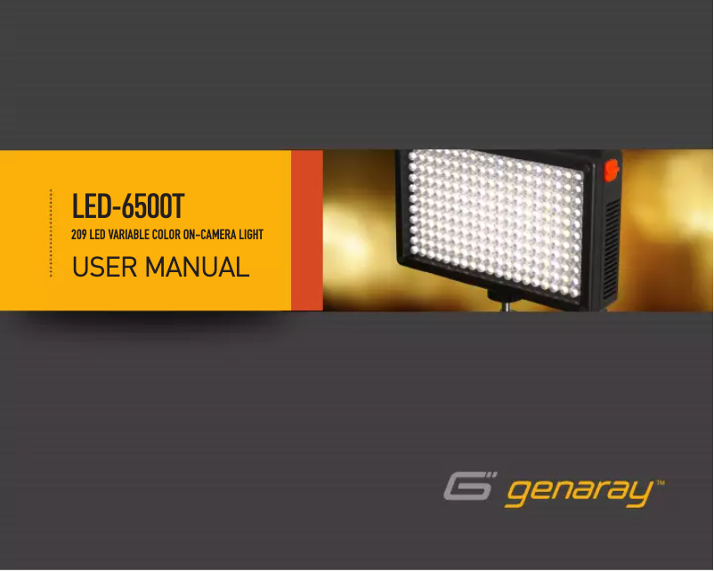 Image de la première page du manuel de l'appareil LED-6500T