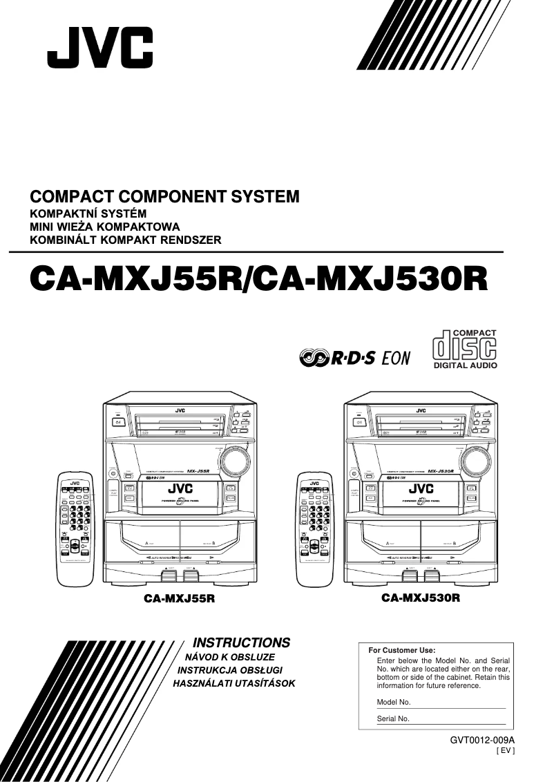 Image de la première page du manuel de l'appareil CA-MXJ55R