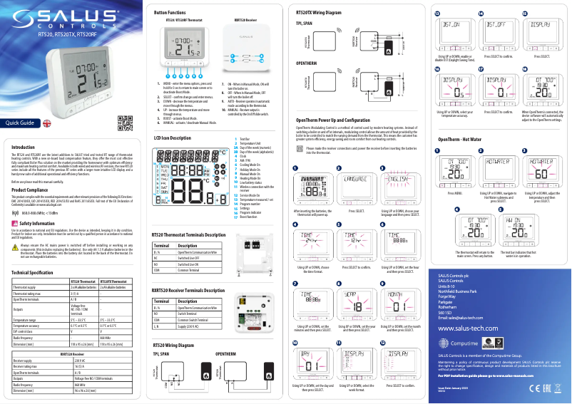 Imagen de la primera página del manual del dispositivo RT 520