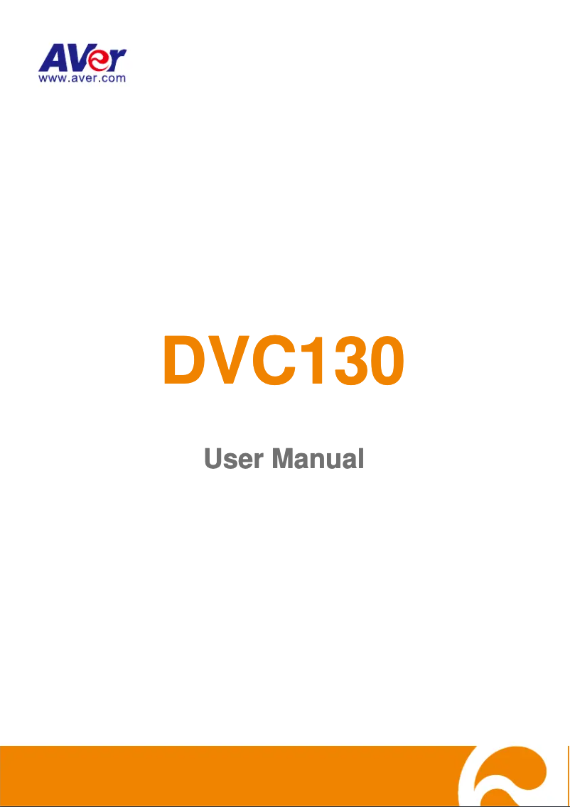 Image de la première page du manuel de l'appareil DVC130