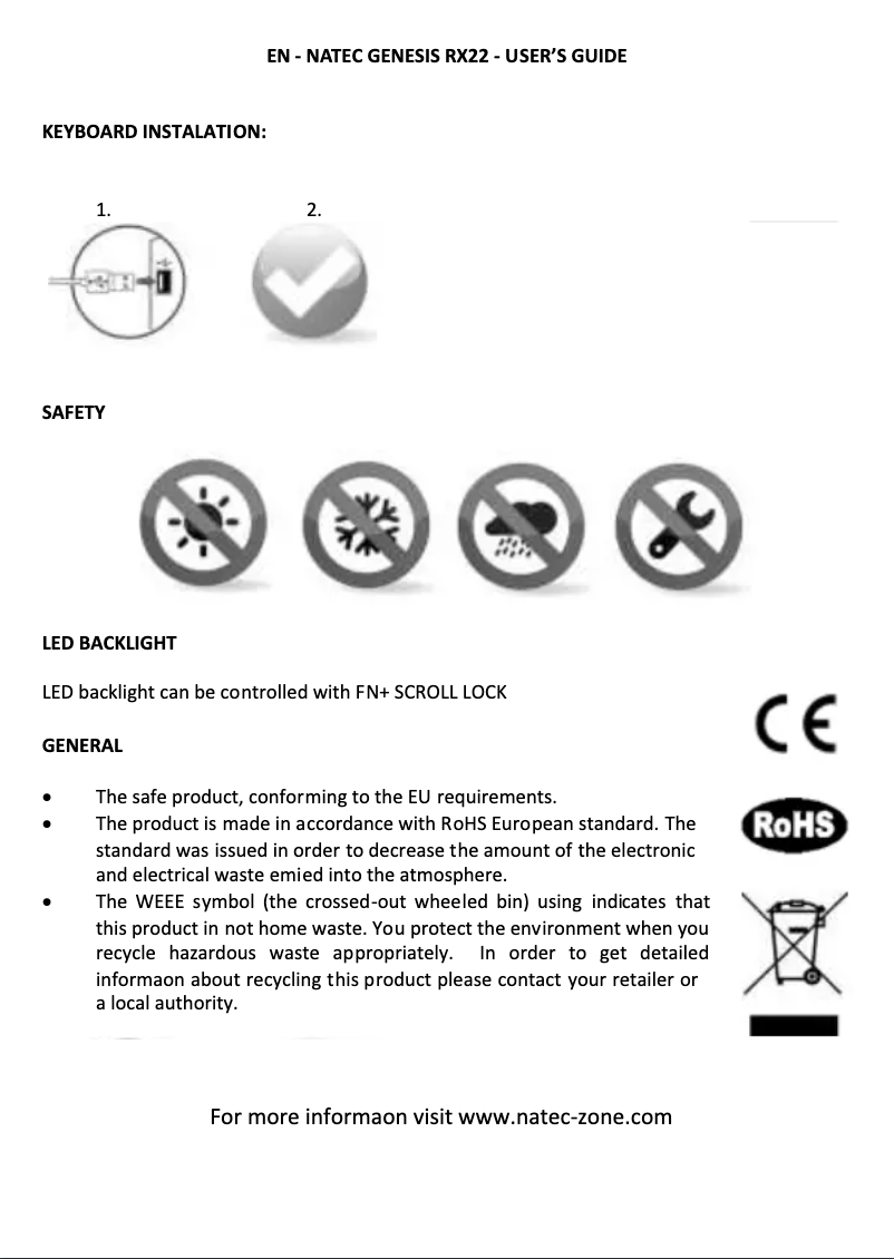 Image de la première page du manuel de l'appareil RX22