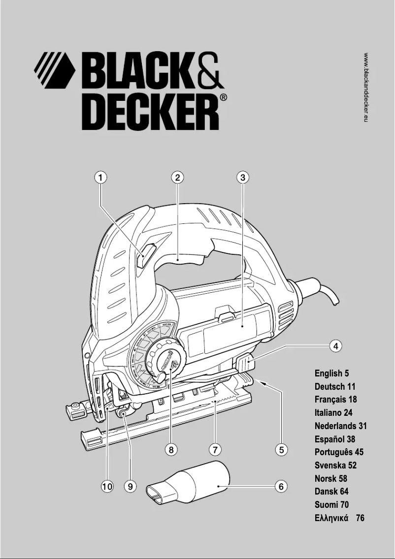 Page n°1 - Manuel utilisateur Black & Decker KS900SLW