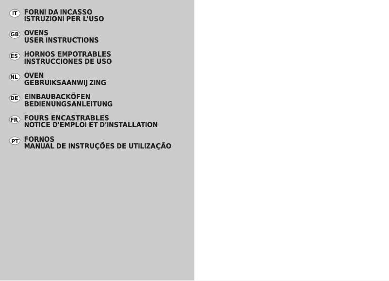 Page 1 de la notice Manuel utilisateur Candy FL 501 W