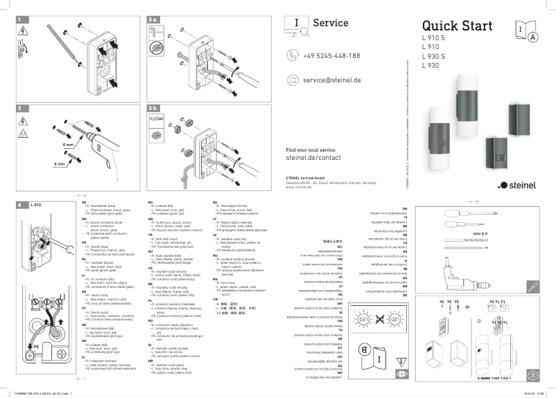 Página 1 del manual Guía de inicio rápido Steinel L 930 S