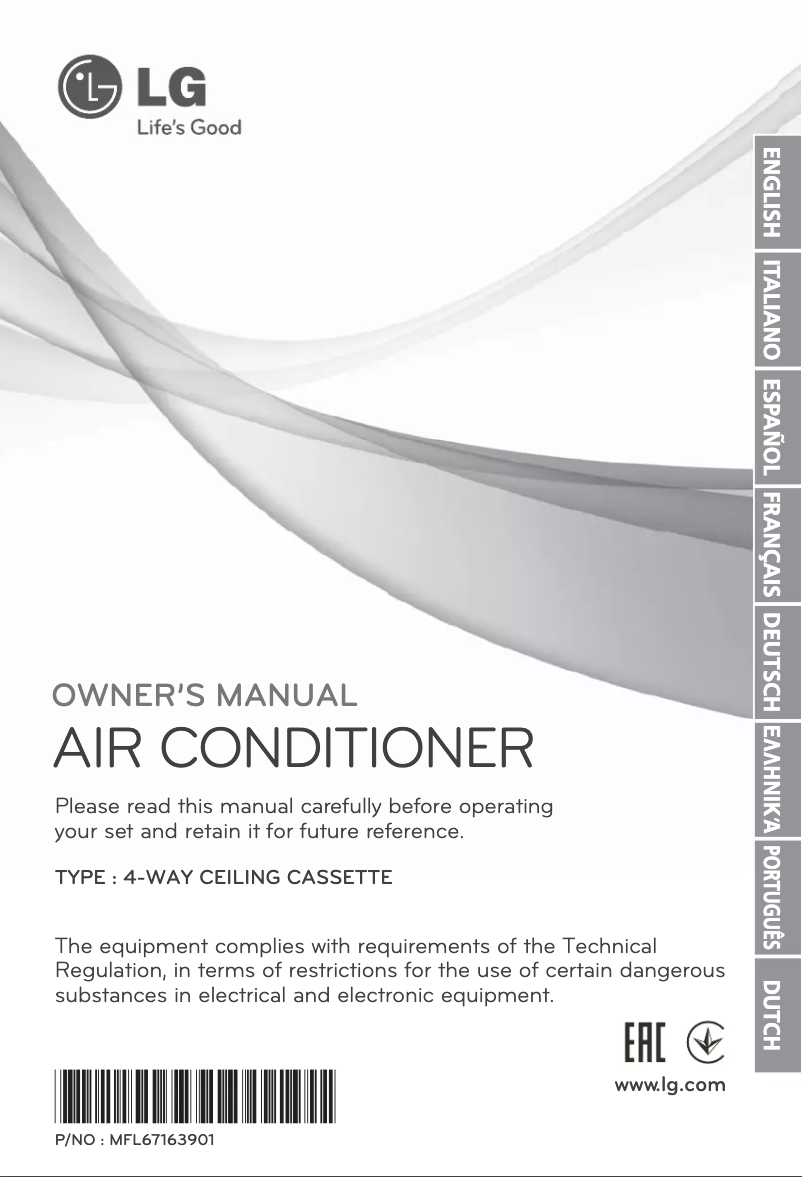 Page 1 of the manual User Manual LG AMNH12GTRA0